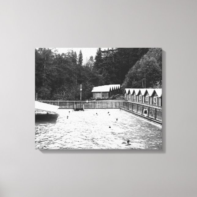 Sol Duc Hett Vår, WA Swimming Bassäng Photographic Canvastryck (Framsida)