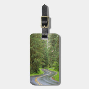 Sol Duc River Road genom skog Bagagebricka