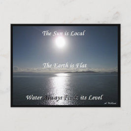 Sol Earth Vatten vykort - FLat Earth Meme
