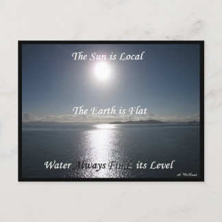 Sol Earth Vatten vykort - FLat Earth Meme