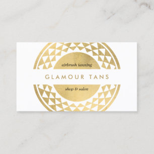 Sol Emblem Faux Guld Spray Tanning Visitkort