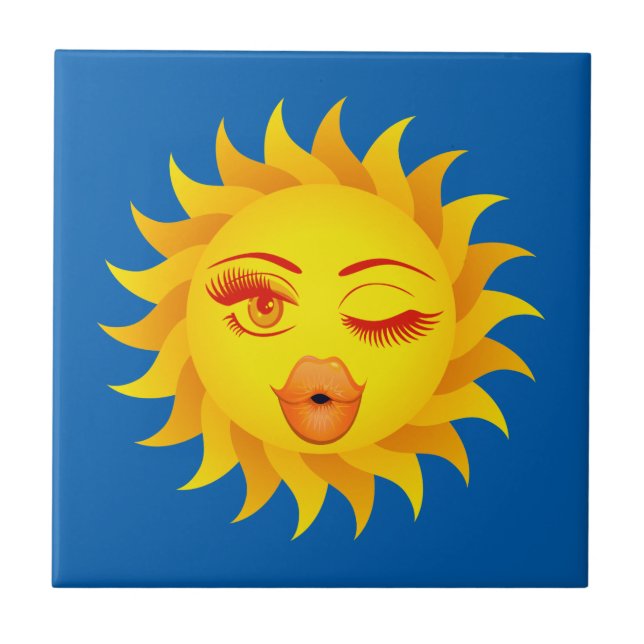 Sol Emoji Kakelplatta (Framsidan)