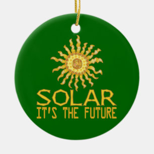 Sol- energi julgransprydnad keramik