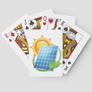 Sol- energi som leker kort spel kort