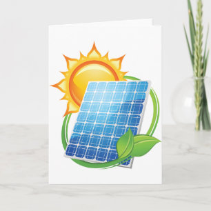Sol- energihälsningkort kort