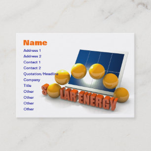 Sol- energivisitkort visitkort