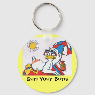 Sol er Buns Vacation Humor Nyckelring