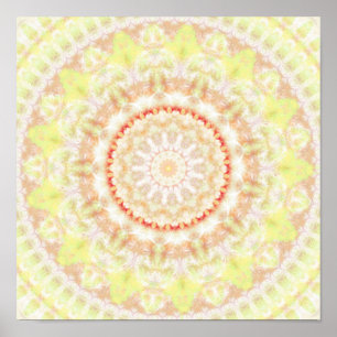 Sol Fire Mandala kaleidoscope Poster