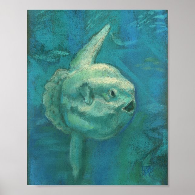 Sol Fish, Mola Mola Ocean underwater Animals Art P Poster (Framsidan)