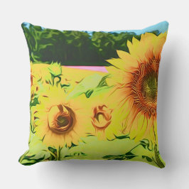 Sol Flowers Dekorativ kudde