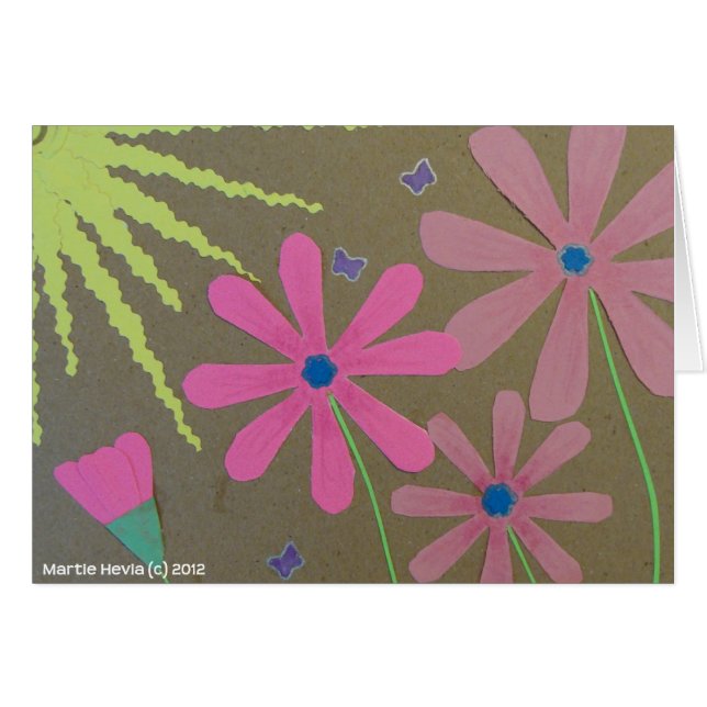 Sol & Flowers - Skrapbok OBS Kort (Framsidan Horizontal)