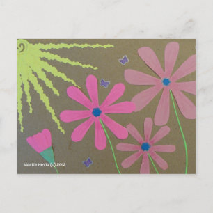 Sol & Flowers - Skrapbok Vykort