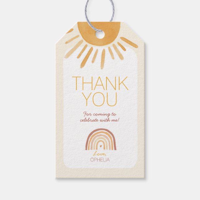 Sol Födelsedagspresent Tag Presentetikett (Framsidan)