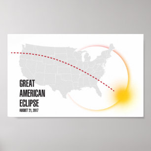 Sol- förmörkelse 2017 för underbar amerikan poster