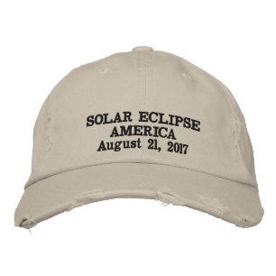 Sol- förmörkelse Amerika Augusti 21, 2017 Broderad Keps