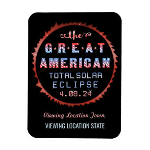 Sol- förmörkelse Augusti 21 2017 för underbar Magnet