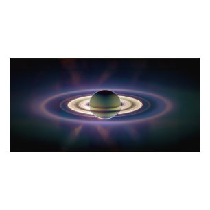 Sol- förmörkelse av Saturn från det Cassini Fototryck