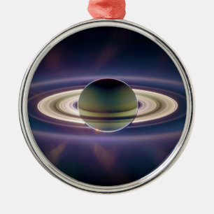 Sol- förmörkelse av Saturn från det Cassini Julgransprydnad Metall