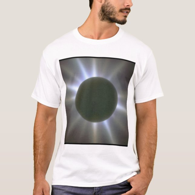 Sol- förmörkelse. (förmörkelse; light_Spaceplatser T Shirt (Framsida)