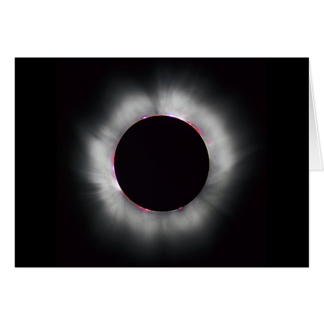 Sol- förmörkelse hälsningskort (Framsidan Horizontal)