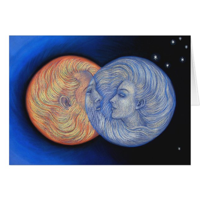 Sol- förmörkelse hälsningskort (Framsidan Horizontal)