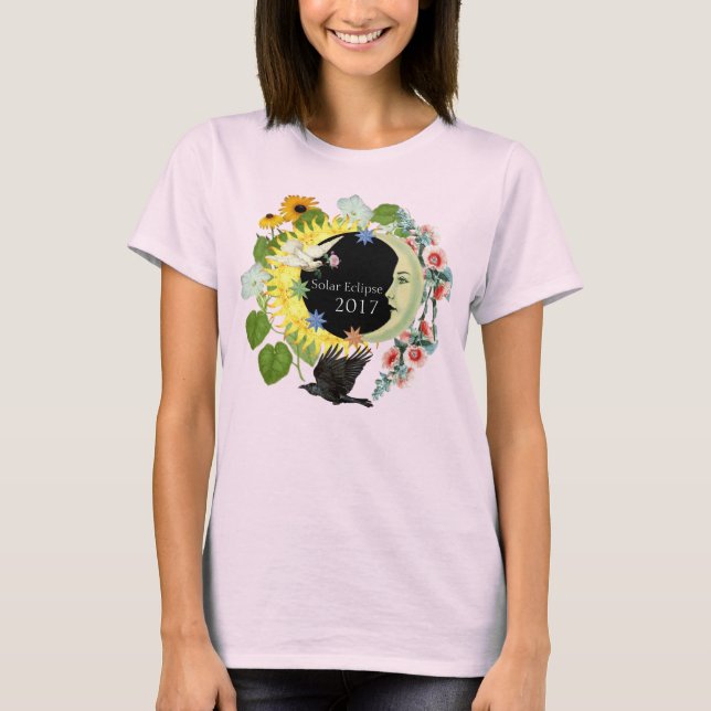 Sol- förmörkelsekvinna TieDye för anpassade TShirt T-shirt (Framsida)