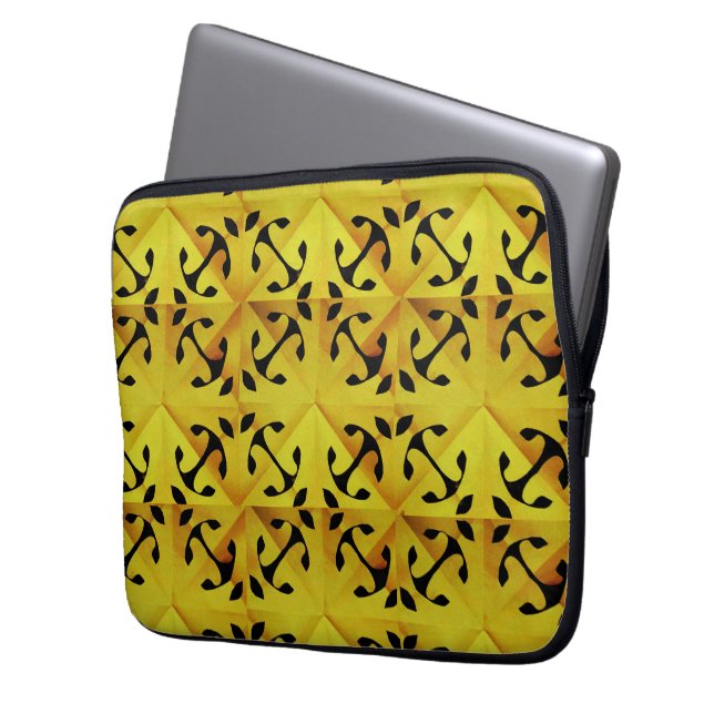 Sol Fragment abstrakt Geometrisk  Laptop Fodral (Framsidan Vänster)
