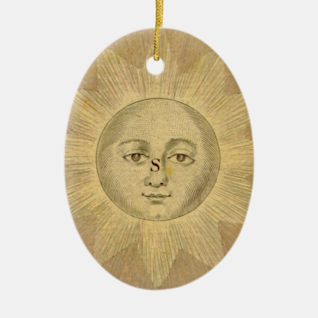 Sol från Antique Bowles Karta, cirka 1780 Julgransprydnad Keramik (Framsidan)