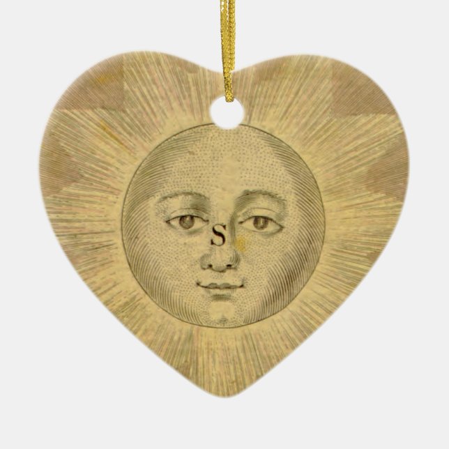 Sol från Antique Bowles Karta, cirka 1780 Julgransprydnad Keramik (Framsidan)