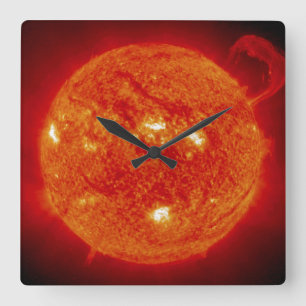 Sol Fyrkantig Klocka
