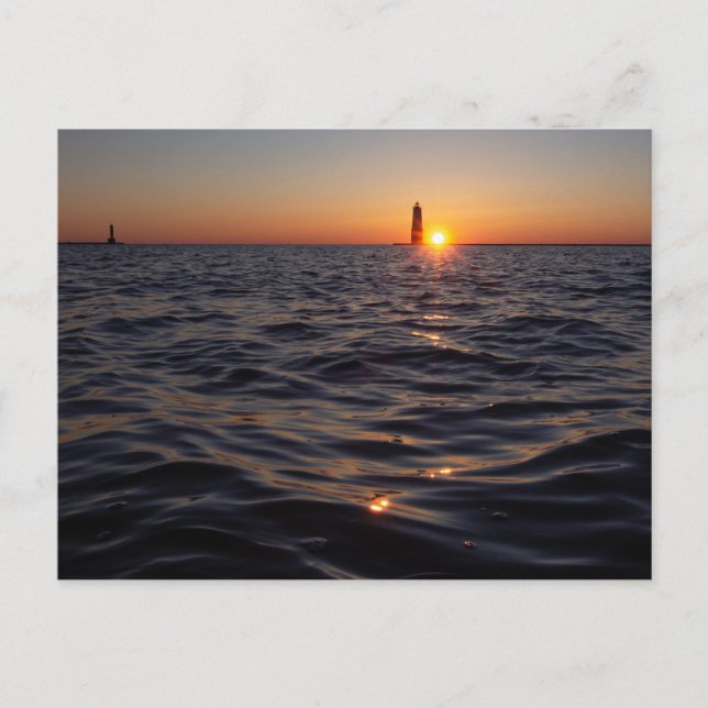 Sol går ner i Frankfort Vykort (Framsida)