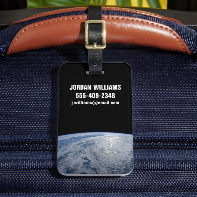 Sol Glint Beaming i södra Stilla havet. Bagagebricka (Framsida Insitu 2)