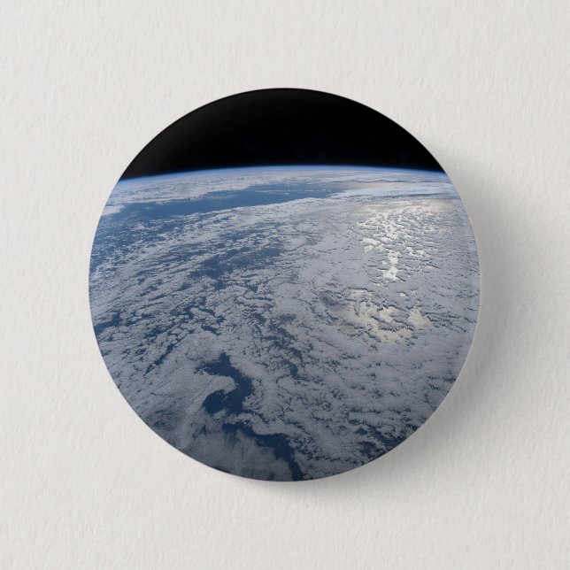 Sol Glint Beaming i södra Stilla havet. Knapp (Framsida)