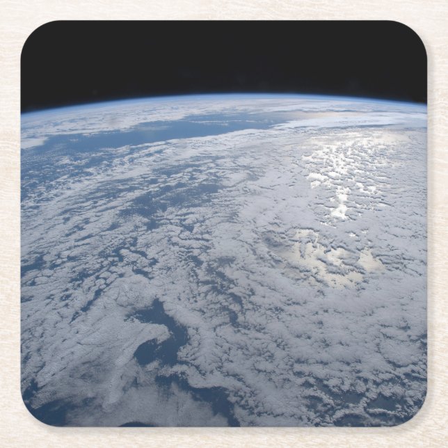 Sol Glint Beaming i södra Stilla havet. Underlägg Papper Kvadrat (Framsidan)