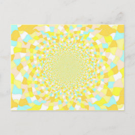 Sol Glint Vatten BeDazzle Art-vykort blått/Guld Vykort