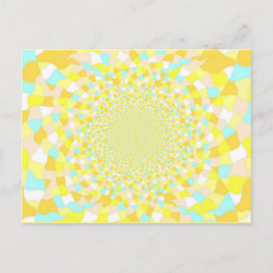 Sol Glint Vatten BeDazzle Art-vykort blått/Guld Vykort