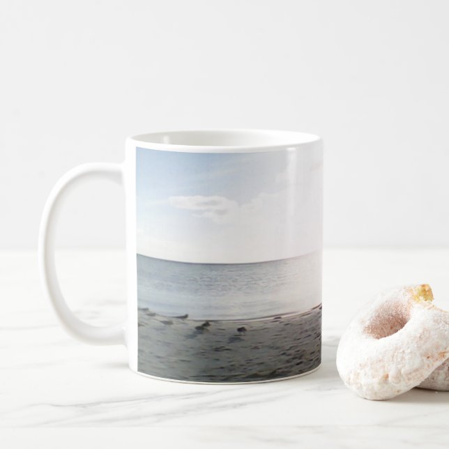 Sol gloria vid Beach-kaffe Mugg (Med munk)