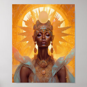 Sol Goddess Fantasy Art Poster