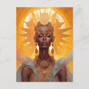 Sol Goddess Fantasy Art Vykort