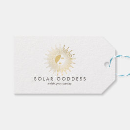 Sol Goddess Girl Logotyp Spray Tanning Salon Presentetikett