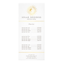 Sol Goddess Girl Logotyp Spray Tanning Salon Reklamkort