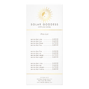Sol Goddess Girl Logotyp Spray Tanning Salon Reklamkort