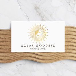 Sol Goddess Girl Logotyp Spray Tanning Salon Visitkort