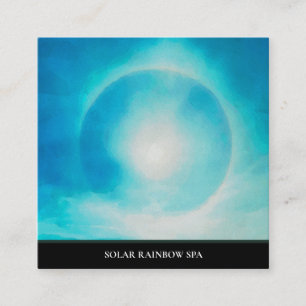 *~* Sol Gräs Blue Mountain Rainbow Affärskort Fyrkantigt Visitkort