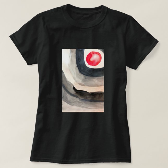 Sol grått och svart abstrakt modern konst t shirt (Design framsida)