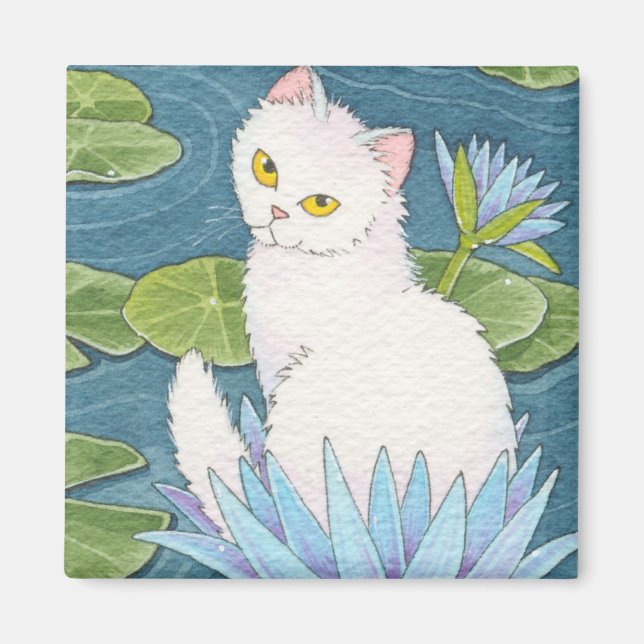 Sol gud Cat Square Magnet Moussart (Framsidan)
