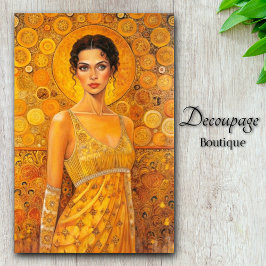 Sol guddess Klimt-Inspired Golden Era Decoupage