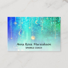 *~* Sol Guld Stars Gnistra Måne kelestial regnbåge Visitkort