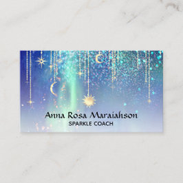 *~* Sol Guld Stars Gnistra Måne kelestial regnbåge Visitkort