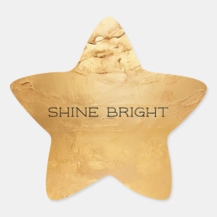 Sol Guld Stjärnformat Klistermärke
